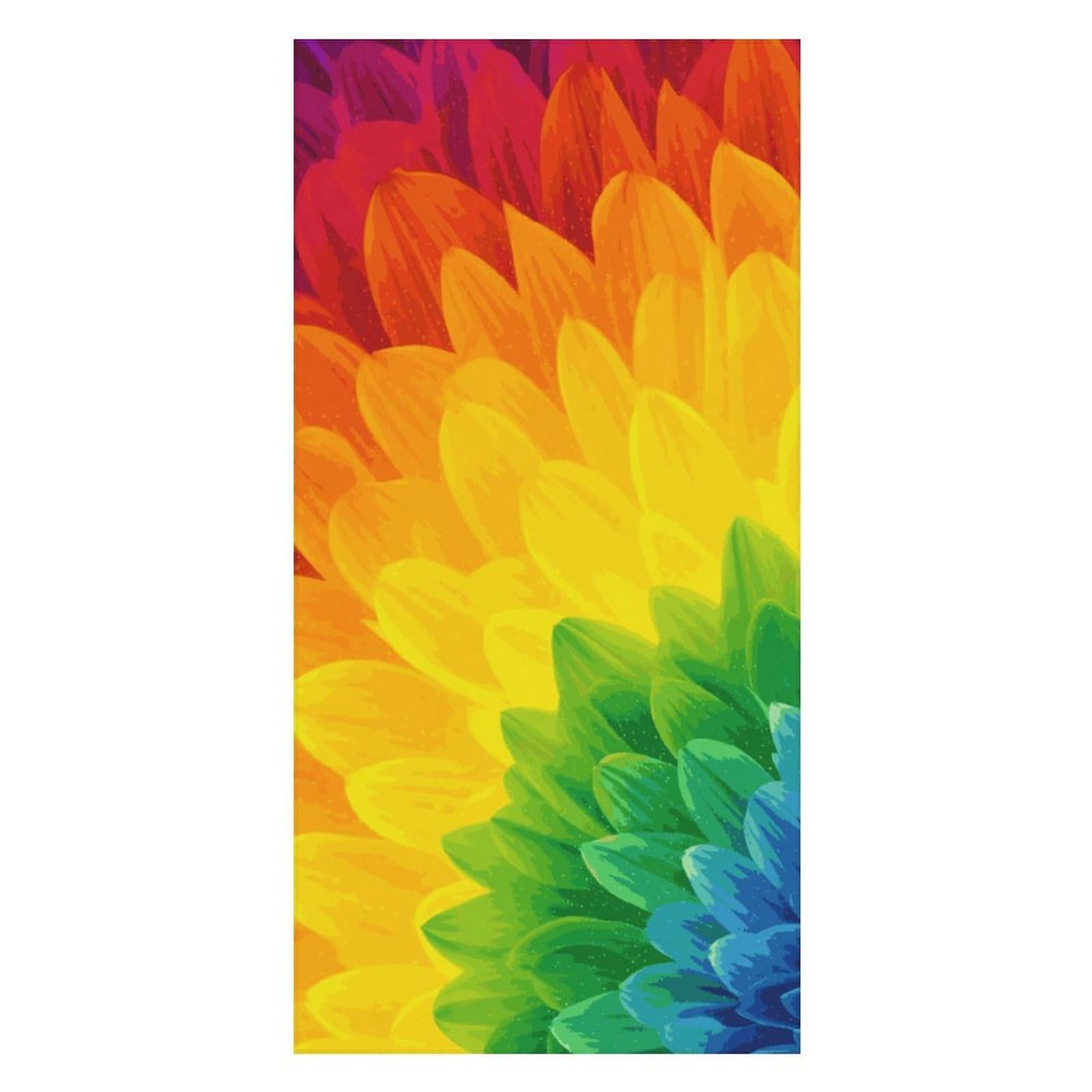 Sunflower Rainbow Beach Towel Extremely Soft Oversized Towels Lightweight Sports Absorbent Bath Towel Suitable 160"x80" for Swimming Camping Beach
