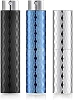Vista 8 de LISAPACK Botella de spray de perfume atomizador 8ML (3 PCS) Dispensador de colonia vacío portátil (negro, plata, rosa)