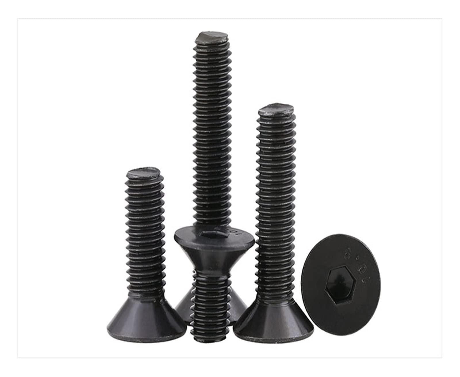 10,9 Stahl Innensechskantschrauben – Knopfkopf M4 M5 M6 M8 M10, Schwarz, 8-30mm Länge