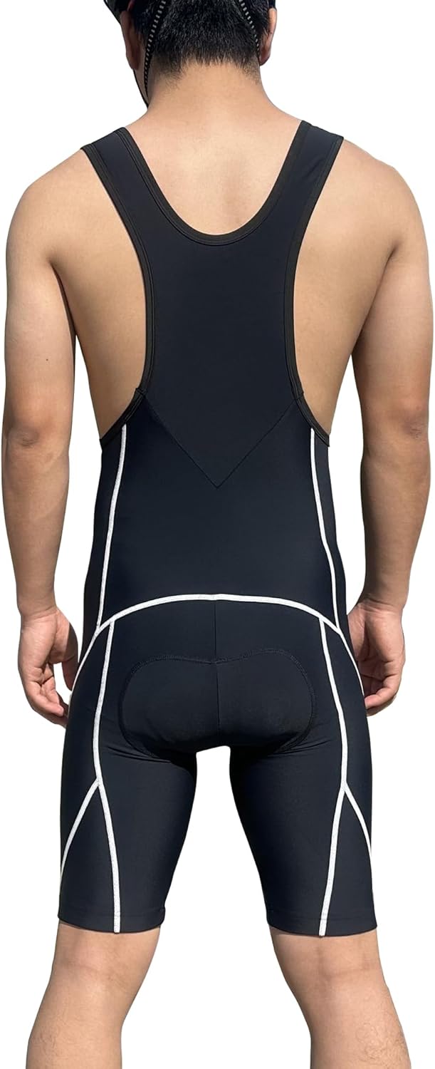 sponeed Cycling Bib Shorts Men Biker Bibs for Men Padded Breathable Racing Shorts UPF 50+