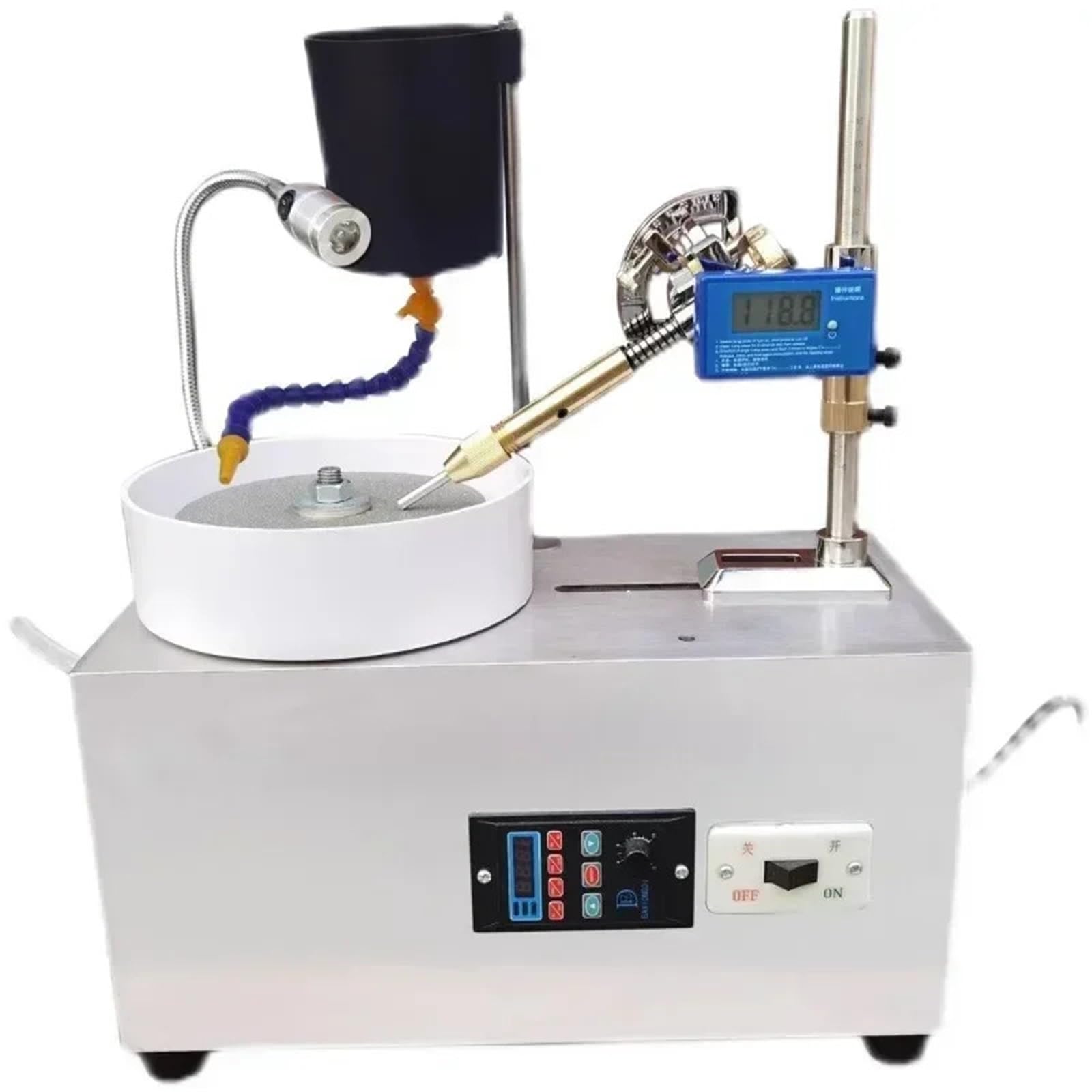 CVFRDD Gemstone Grinding Machine, Gemstone Grinding Machine Jewelry Jade Face Ring Speed And Polishing Digital Play for Gem Cutting