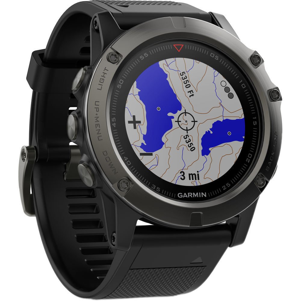 Garmin Fenix 5X Sapphire Multisport Watch 51mm, Slate Gray with 