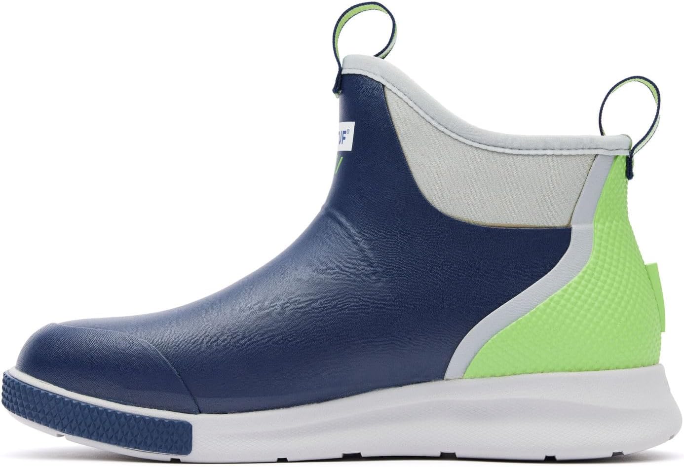 XTRATUF Men's Tailgate Ankle Deck Boot Sport, Navy, Size 8(M)