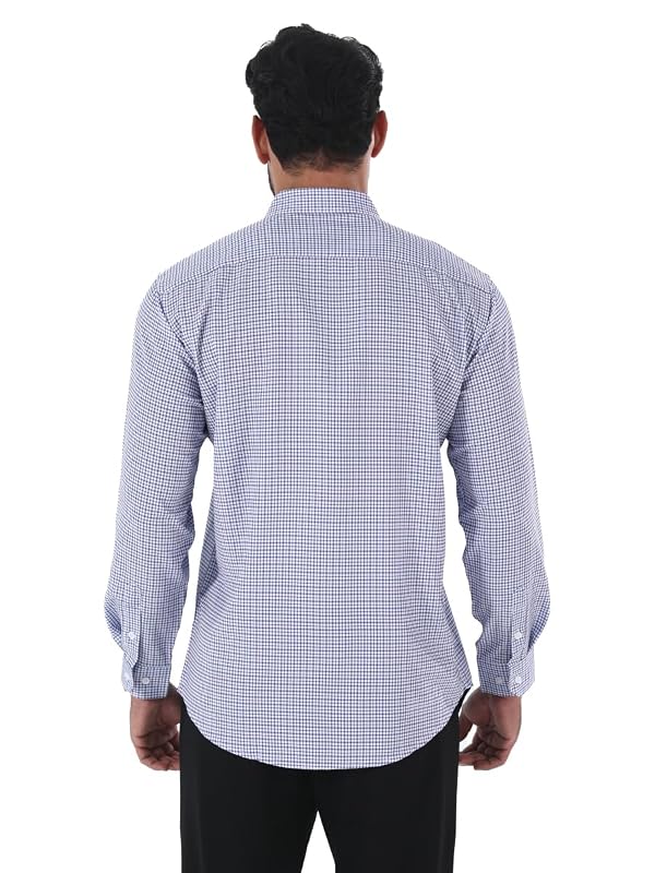 Men's Dress Shirt, Printed Plaid, Long Sleeve, Regular Fit, Stretch by WhittePrince - Used condition - Image 2