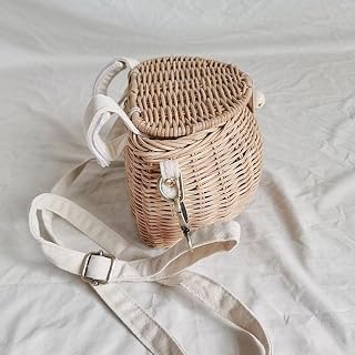 Bicicleta Frente | Cesta dianteira bicicleta trançada para crianças,Cesta vime para guidão bicicleta infantil com alça ombro, decoração frontal bicicleta Sritob