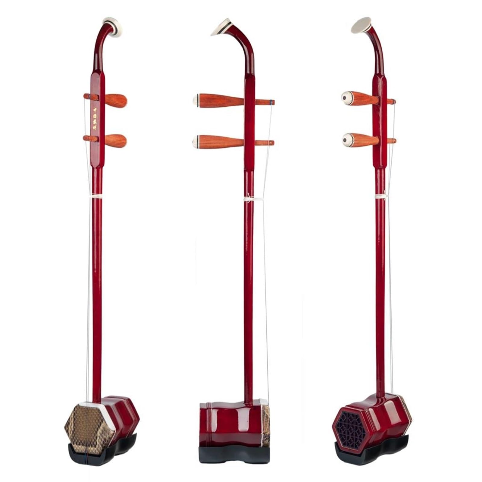 Anfänger erhu Chinesische Erhu Erheen Zwei Saiten Violine Geige Saiten Musikinstrument Massivholz Erhu Bogen W String Bogen Fall(Red)