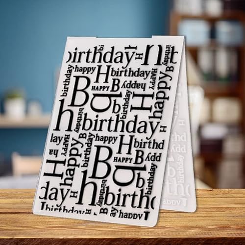 Happy Birthday Plastic Embossing Folders For Card Making Words Background Scrapbooking Plastic Template Photo Album Card Paper Handmade Diy Craft Decoration Template Molds #TOP3