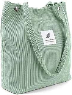 PALAY Hand Bags Corduroy Tote Bags For Women Large Capacity Shoulder Bag with Inner Pocket for School Work Shopping Travel Daily Use Grocery Casual