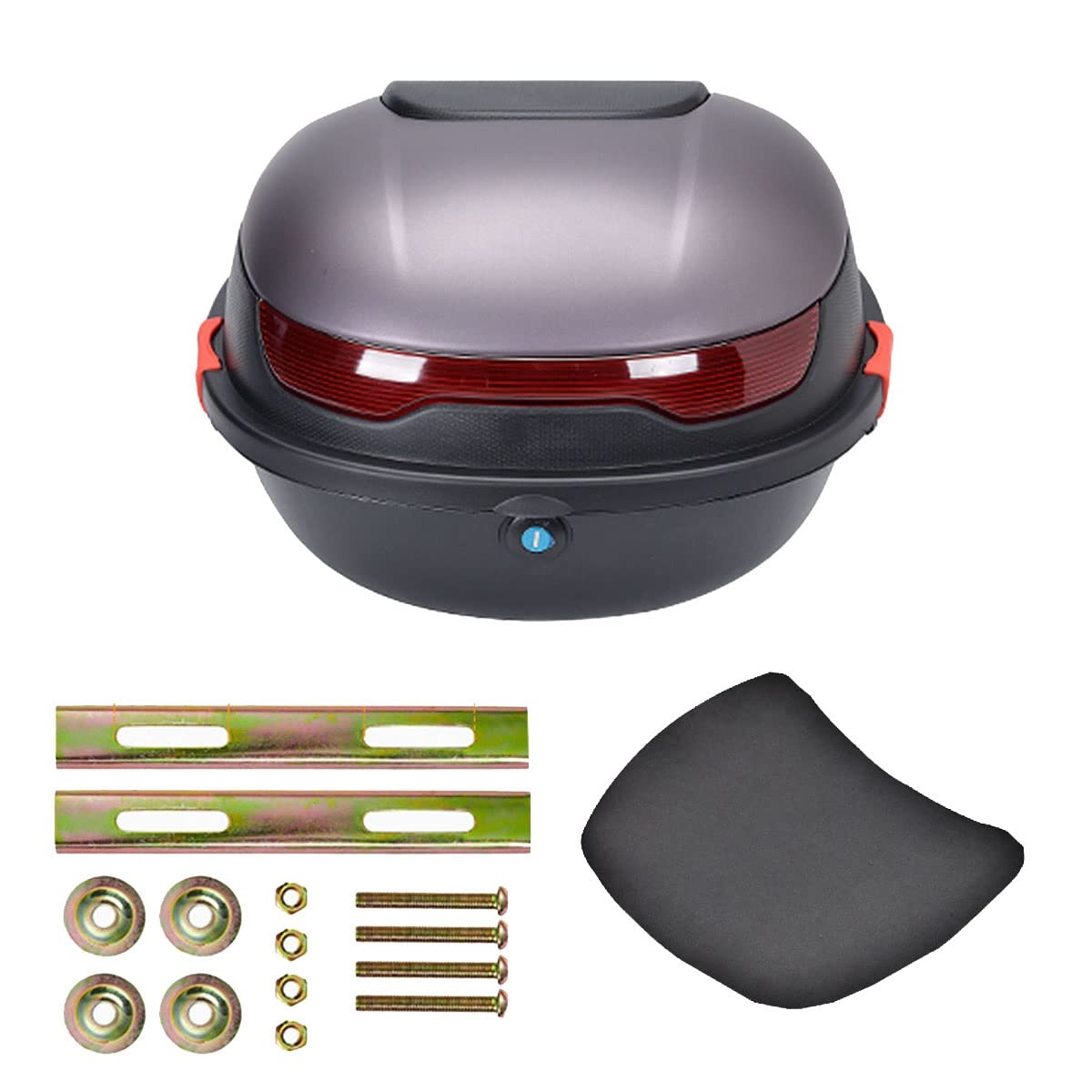 Top box pour moto étanche 30L avec serrure sécurisée pour casque intégral