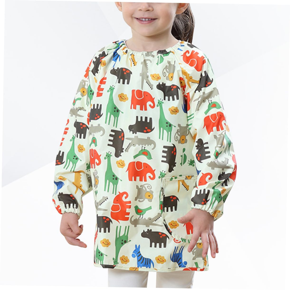 VICASKY Tablier Peinture Imperméable Garçon Fille S Blouse Art à Manches Longues Jaune Protection Taches pour Activités et Dessin