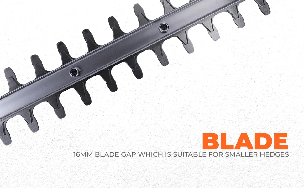 BLACK+DECKER GT4245-B1 Corded 420W Hedge Trimmer, 45cm Blade Length, 6 Metre Cord Length, 2.1 Kg, Cut Small Branches upto 16mm (0.6 in) Diameter, 2-Handed Safe-Start Switch, 1 Yr Manufacturer Warranty — photo 4