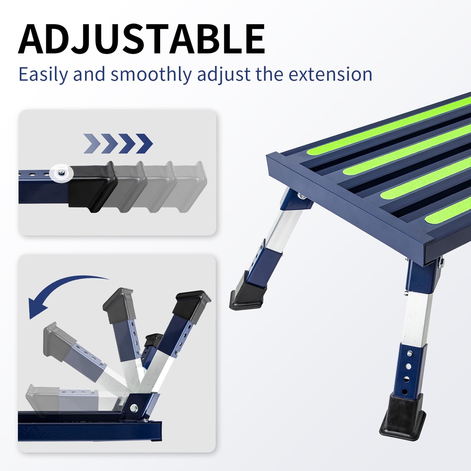 Aluminum RV Steps, 4-Level Adjustable Folding Step Burkina