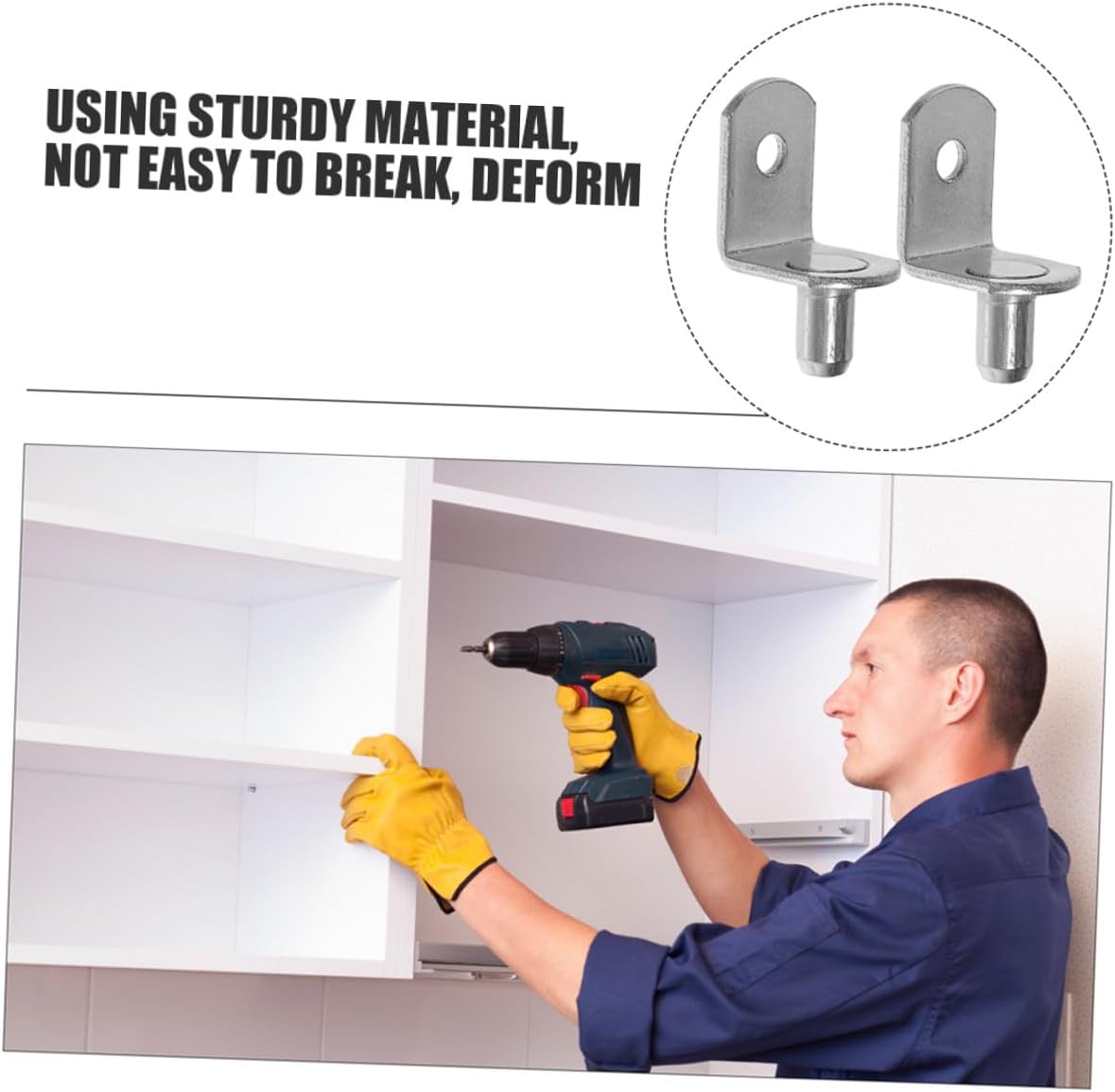 100pcs Metal Shelf Clips Pegs Cabinet Support Pins Strong Bearing Capacity for Bookshelf Kitchen Cabinet Furniture