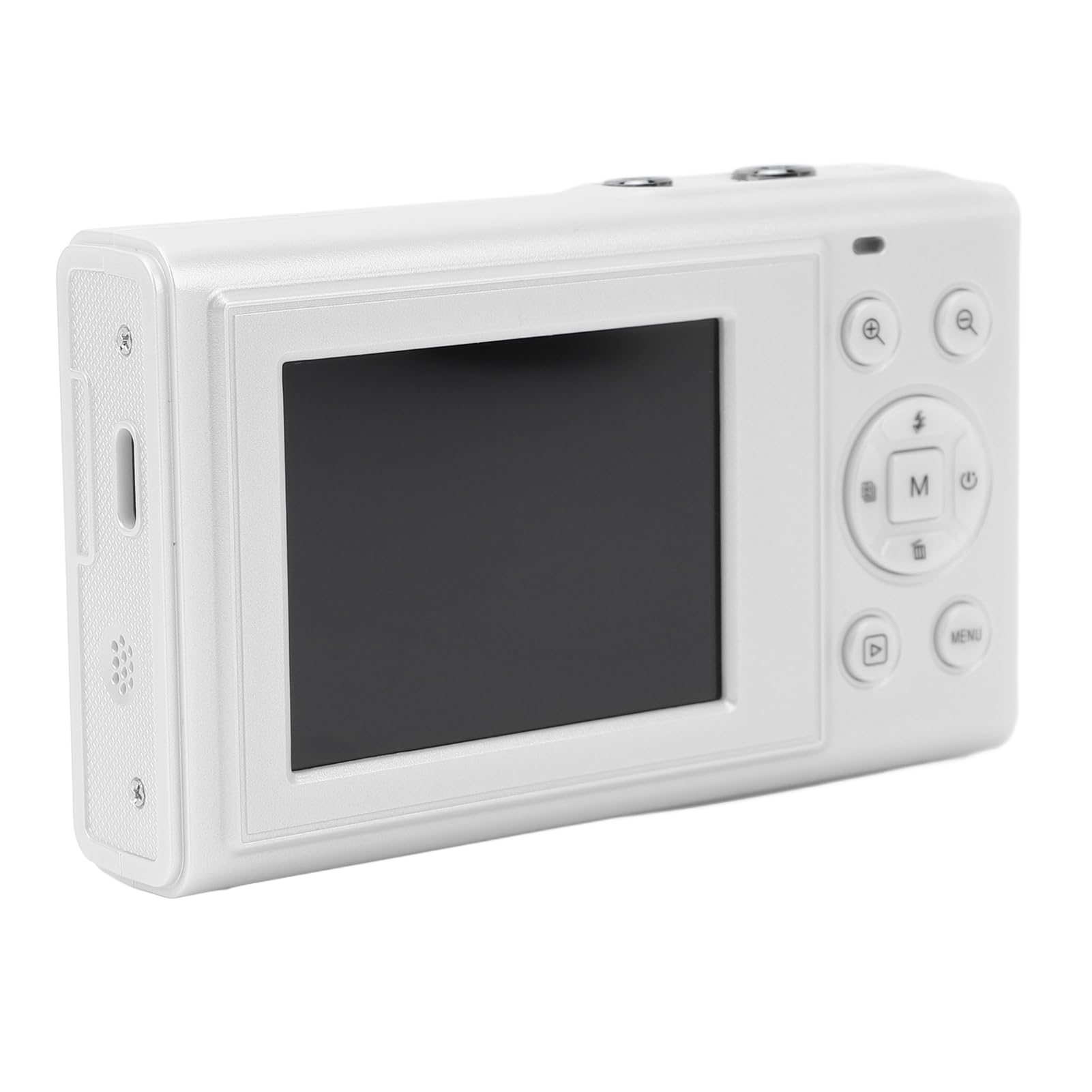 Tbest Kamera Cyfrowa 4K Kompaktowy Przenośny 44MP 16x Zoom Autofocus Anty Shake 2,4 -calowy Ekran dla Nastolatków dla Dzieci Fotografowanie Vlogging (WHITE)