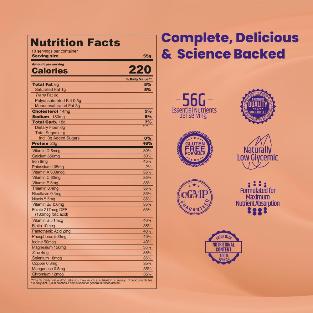 VIVRI ShakeMe! Meal Replacement | 10 Servings | 22g Triple Premium Protein, 45 Nutrients & 8 Superfoods | Supports Full-Body Health & Energy (Caramel Macchiato)