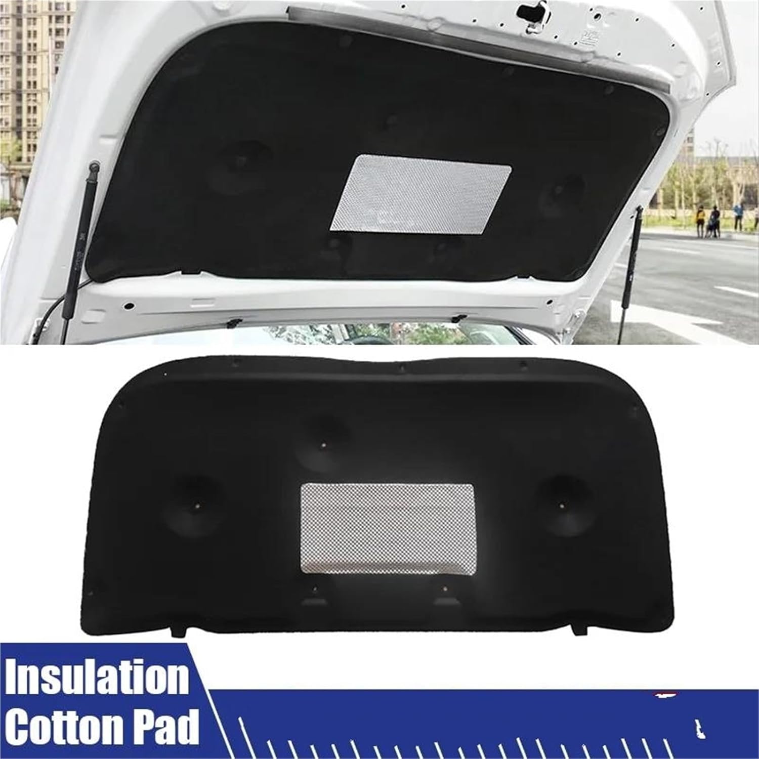 Car Engine Hood Sound Heat, Car Front Hood Engine Sound Heat Insulation Cotton Pad Automobiles Accessories, for Toyota, for Prado 2010-2017 /, for Prado 2018-2020
