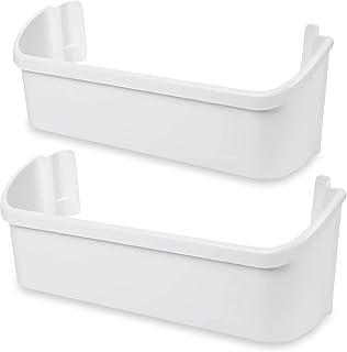 240323001 Refrigerator Door Bin Shelf 2-Pack for Frigidaire Door Shelf Replacement Kenmore Gibson Westinghouse Crosley Refrigerator Parts Fridge White Bottom Shelves Bins AP2115741 PS429724
