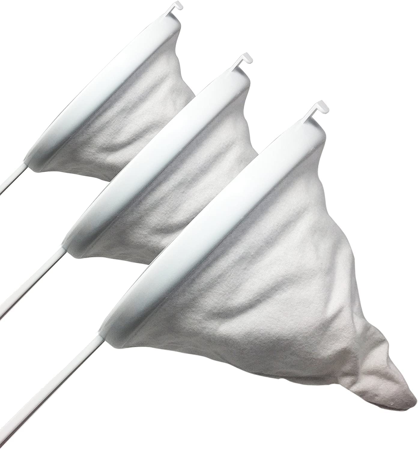 Confezione da 3 scolapasta in tessuto e PVC 18 cm, 16 cm e 14 cm - Maglia sottile rotonda microforata per cucina