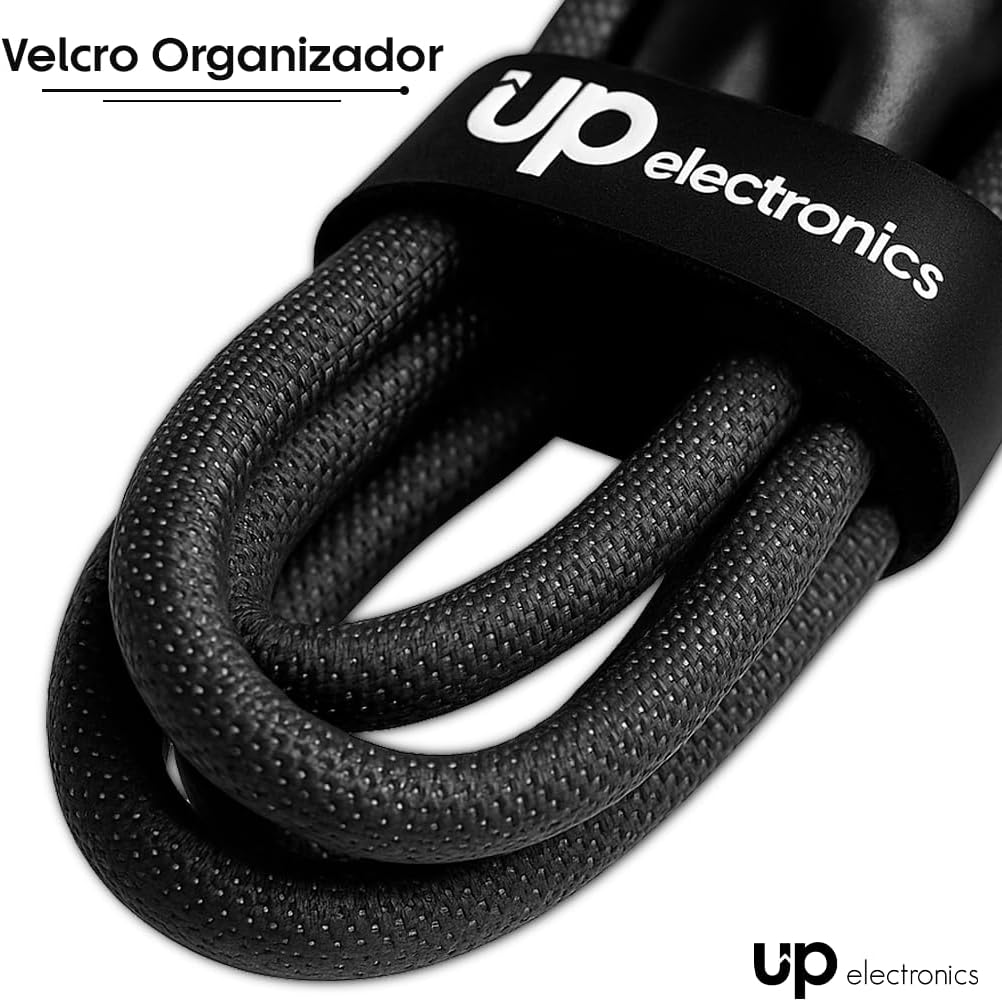 Cabo Lightning/USB-C - UP Electronics, Carregamento Rápido, Acabamento Premium e Transferência de Dados – Preto