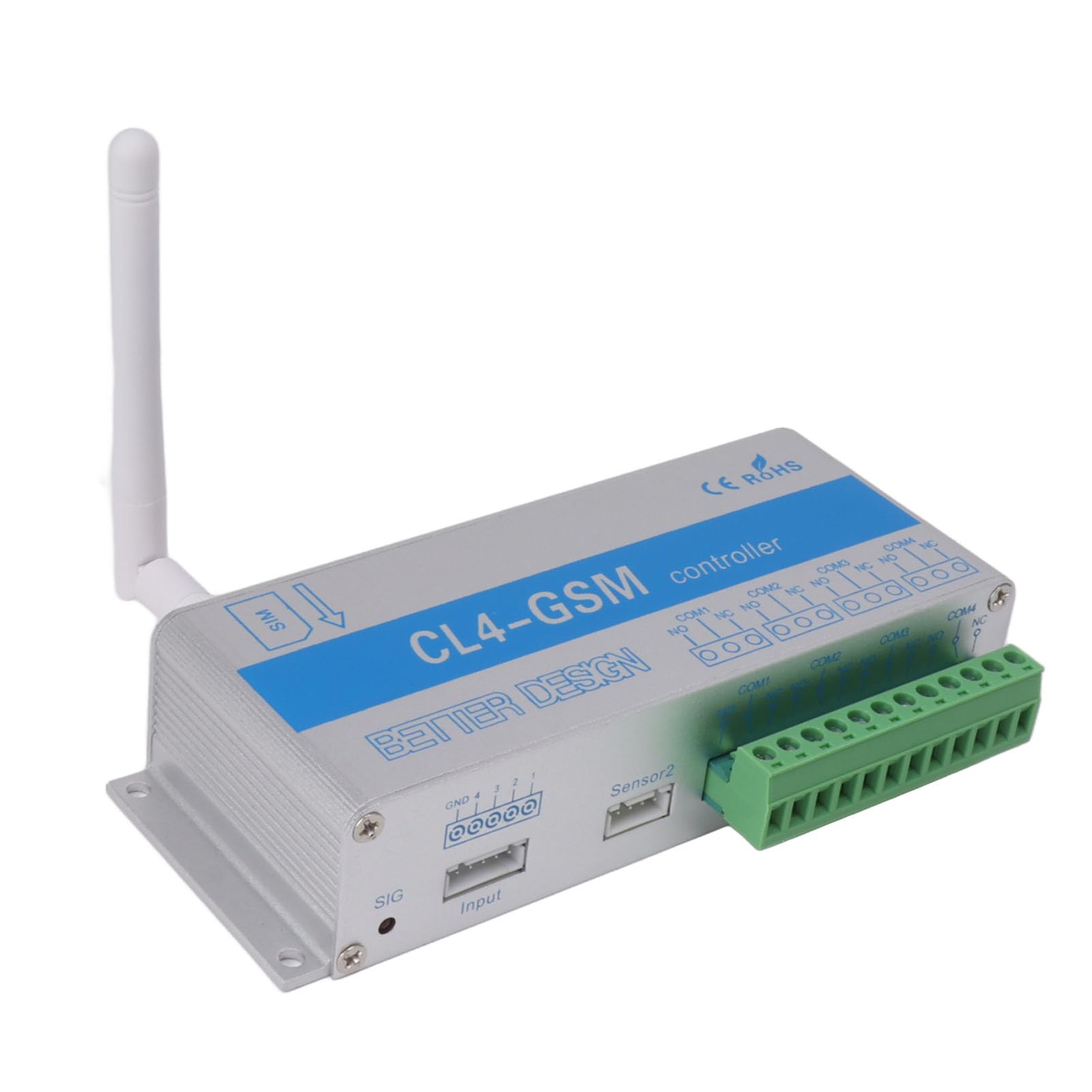 Abridor De Puerta GSM, Controlador De Acceso CL4 GSM N Con Control Remoto Ilimitado Para Garajes Y Almacenes Con Frecuencia Global 850 900 1800 1900 Mhz Con Protección IP30 Para