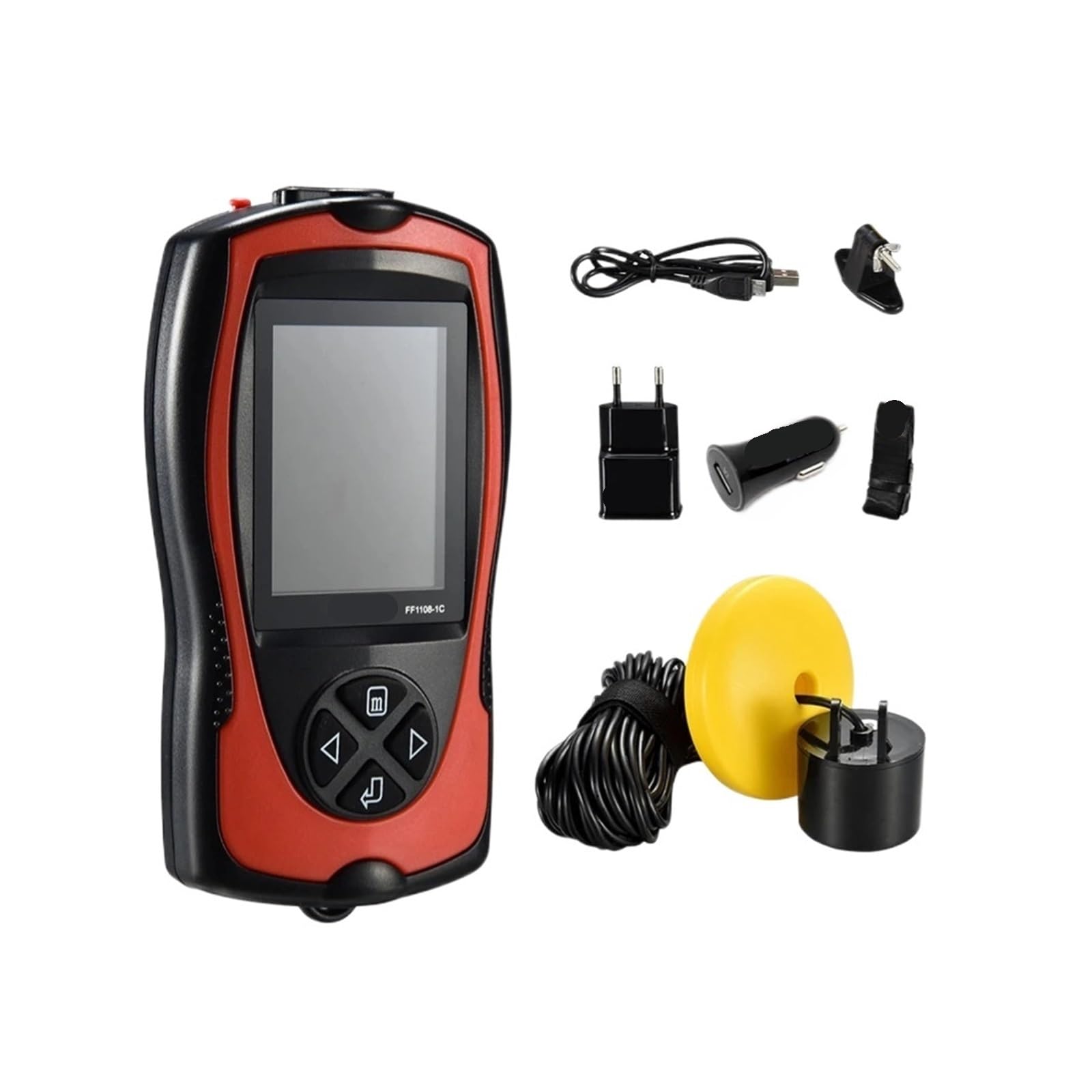 Buscador de Peces portátil de 100 m/300 pies de Profundidad, Alarma de Peces con Cable, Detector de Peces, ecosonda inalámbrica