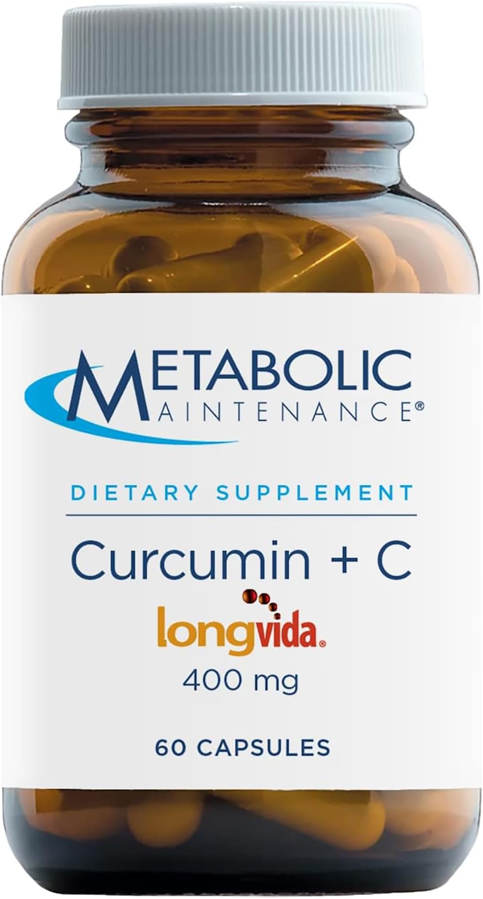 Curcumin + C - Longvida + Vitamin C Enhanced Curcumin Supplement for Brain Function & Joint Mobility (60 Capsules)