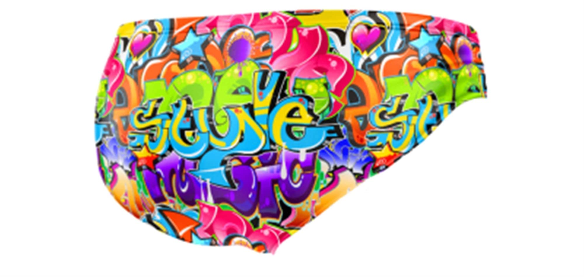 Waterpolo Competicion Bañador Slip Hombre Graffitti 16 Turbo