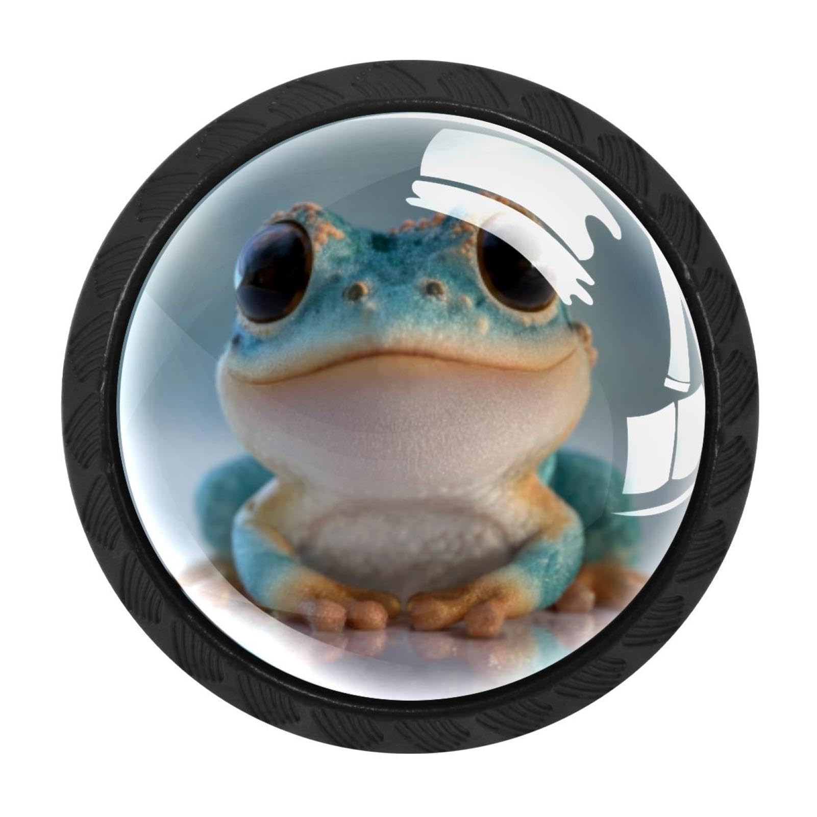 CHENZZZZ 4 Pieces Dresser Knobs Cute Frog (5) Drawer knobs Cabinet Knobs Pull Handles for Home Kitchen Office