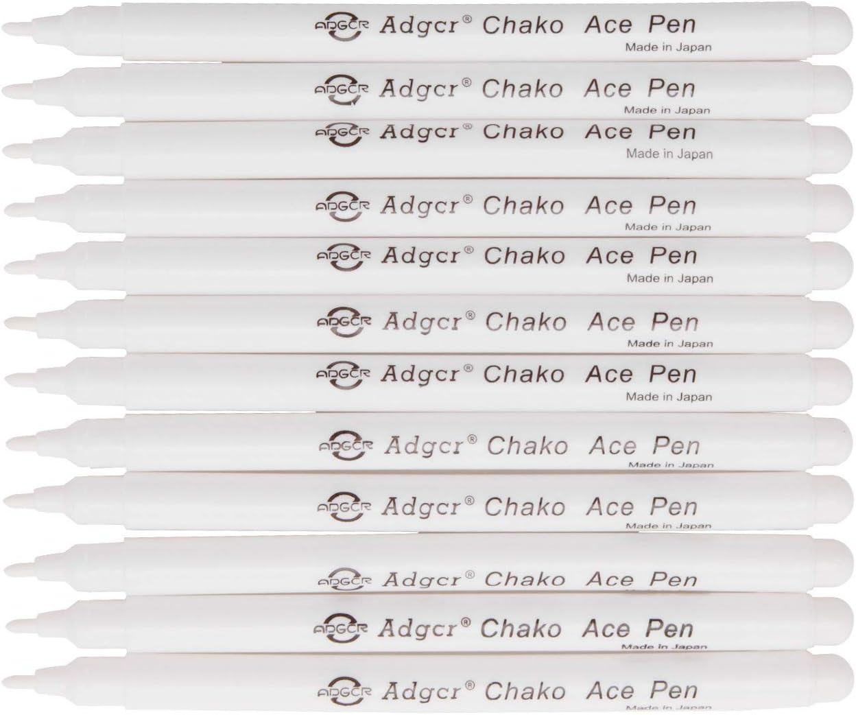 Air Erasable Fabric Marking Pen Disappearing Ink Makring Pen Fabric Marker Water Soluble Ink for Embroidery Cross Stitch Handicarft Needlework Quilting Tracing and Stitching, White Ink, Pack of 12
