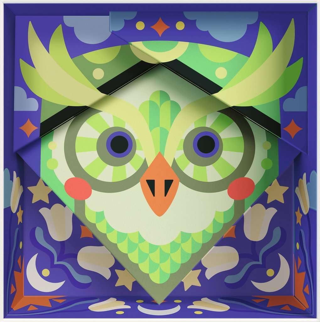 Ravensburger CreArt 12023152 - Do it Together: Owl - Painting by Numbers for Adults and Children from 7 Years, Paint Together, Painting Set
