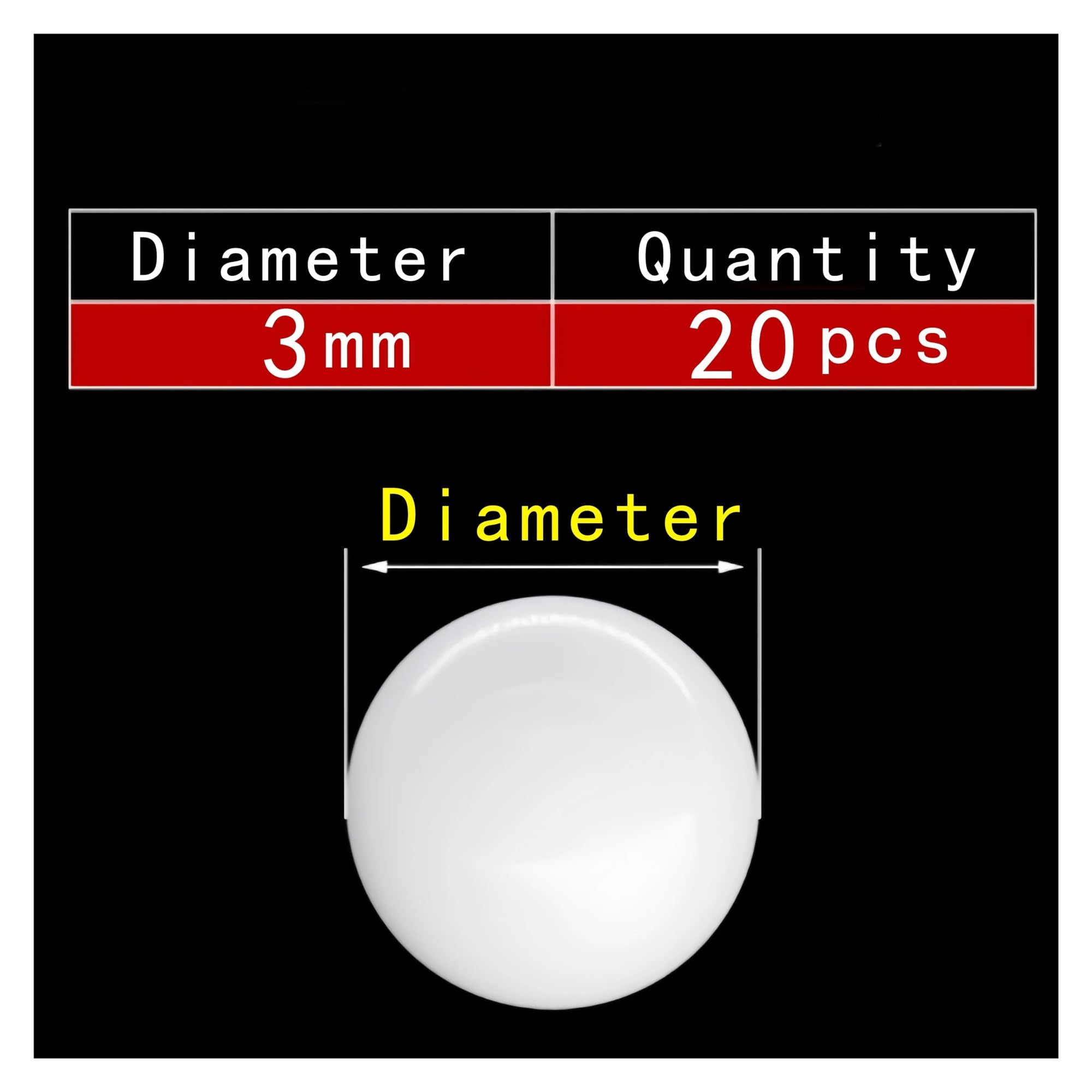 pneumatische Membranpumpe Kugel PTFE-Pumpenkugeln 3 mm bis 12,7 mm – Membrandichtungen und Schmierpackungen for Pumpen(12.7mm 10 pieces)