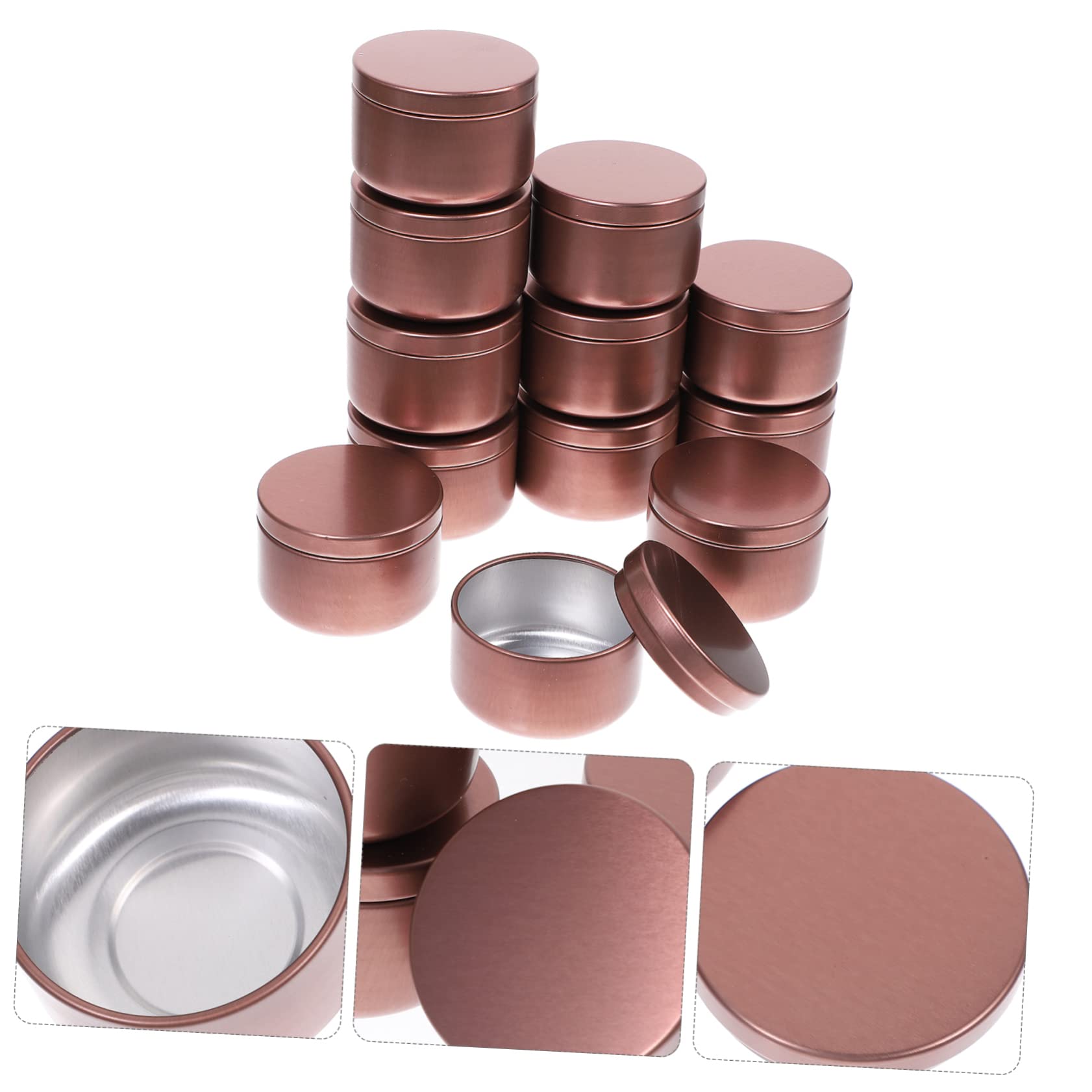 Angoily Candle Making Jars 12pcs 50ml Aluminum Can Teacup Candle Storage Containers