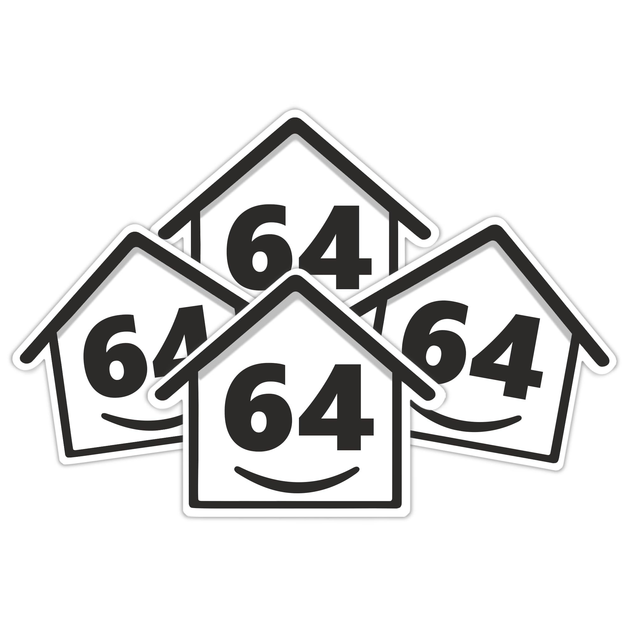 4 x Bin Numbers for Wheelie Bins, 1-99, 15cm ‘Happy House’ Design Dustbin Stickers, Easy Application Stick On Number Stickers - Weatherproof Self Adhesive Vinyl, Black (11) — view 57