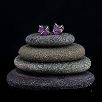 Vista 20 de Pendientes de tuerca de piedra preciosa cruda, idea de regalo para el día de la madre, graduación, moda de verano