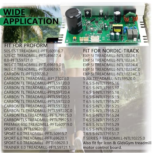 MC1618DLS 406075 Treadmill Control Board Motherboard, Compatible with Proform & Nordic-Track & Icon & GldsGym Treadmill Replace 10 Pins White Sockets ZE0822 Treadmill Motor Controller Circuit Board