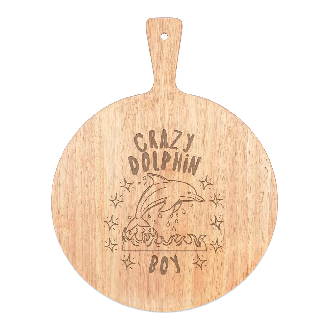 Pizza board Fou Dauphin en bois pour servir vos pizzas sans brûlure