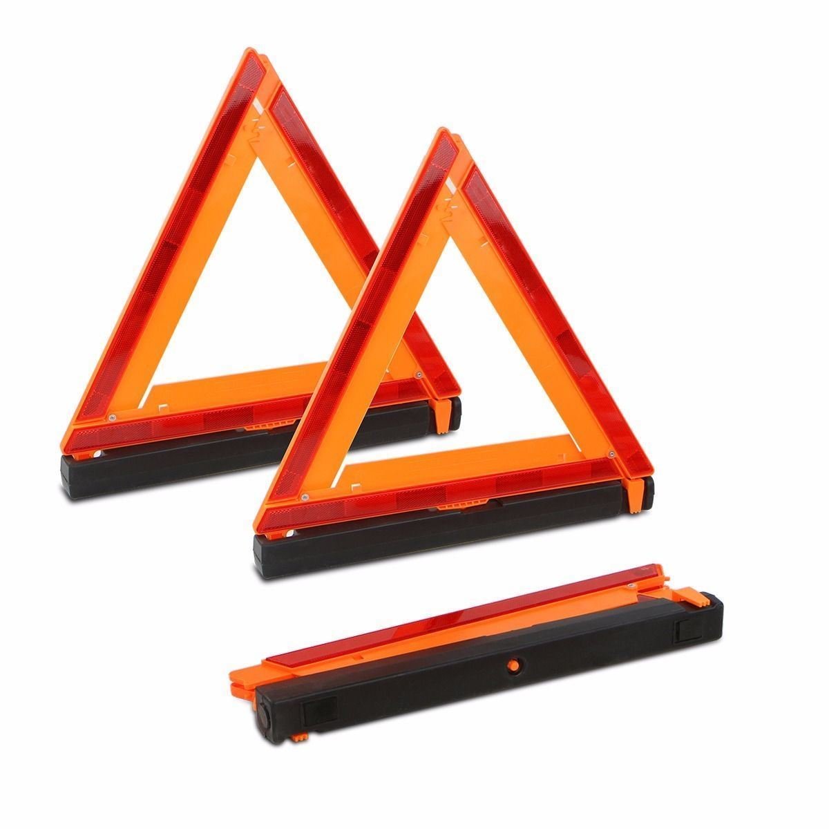 Stark USA Warndreieck, faltbar, Notfall-Warnschild, Reflektor, Straßenrand, hohe Stabilität, DOT-zugelassener Rahmen, mit Aufbewahrungskoffer, 3 Stück