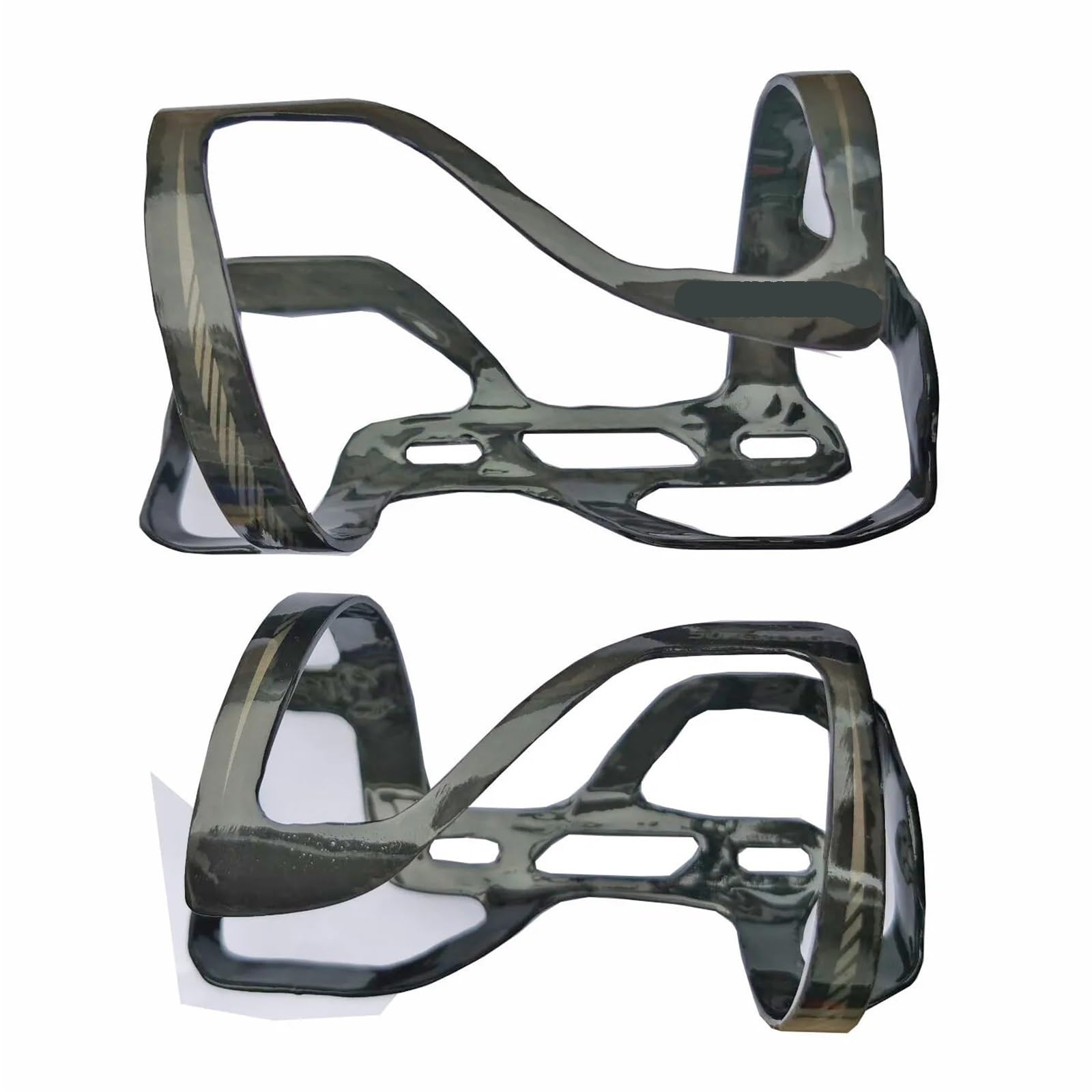 Portabidón Bicicleta Acabado Carbono Soporte for portabotellas de Fibra, Accesorios for Bicicleta, jaulas Izquierda y Derecha, Piezas Ciclismo(2pcs Left Gloss)