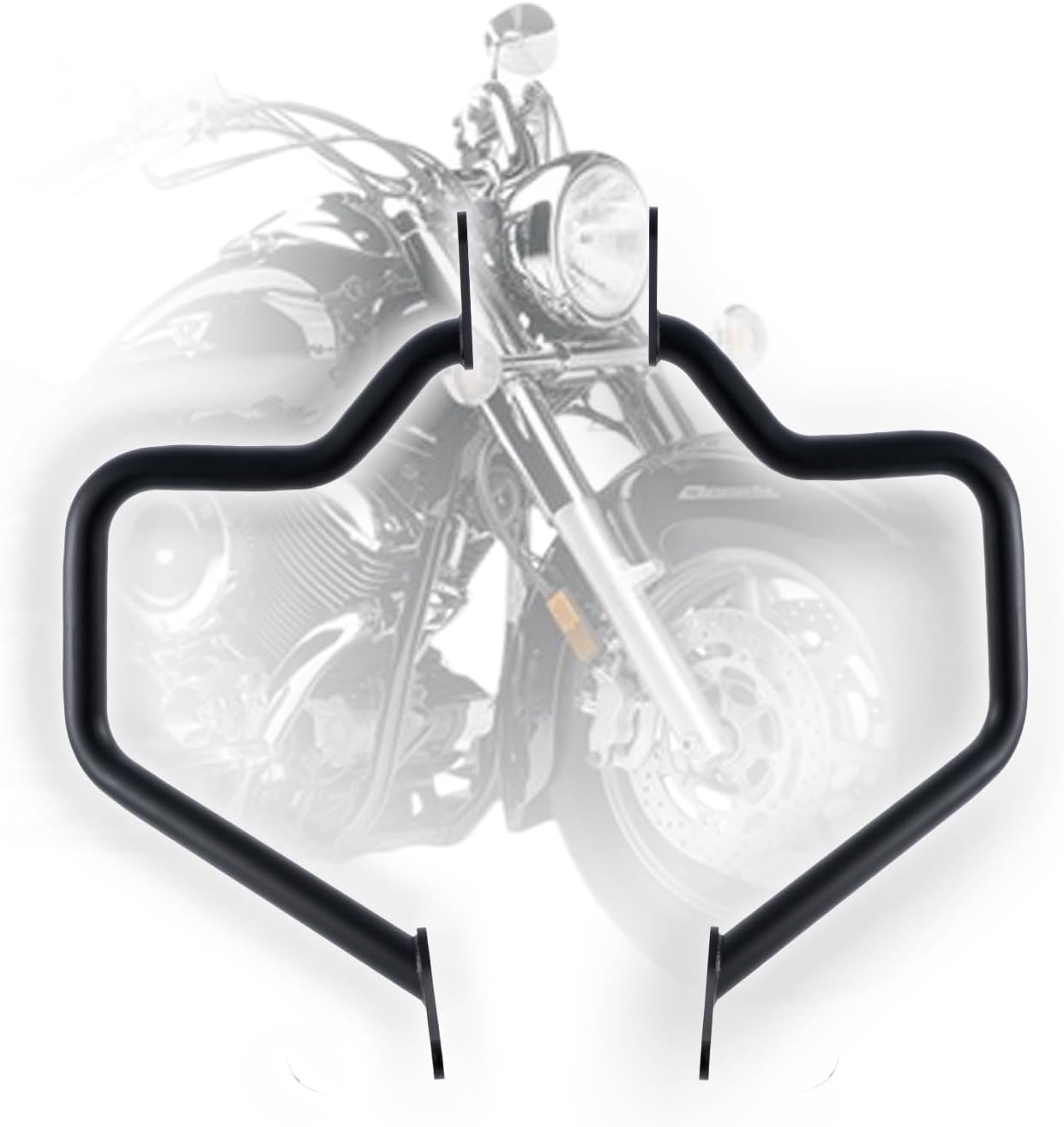 Mustache Engine Guard Highway Freeway Crash Bar Compatible with Yamaha Vstar Xvs 1100 Custom Classic Silverado(Black)