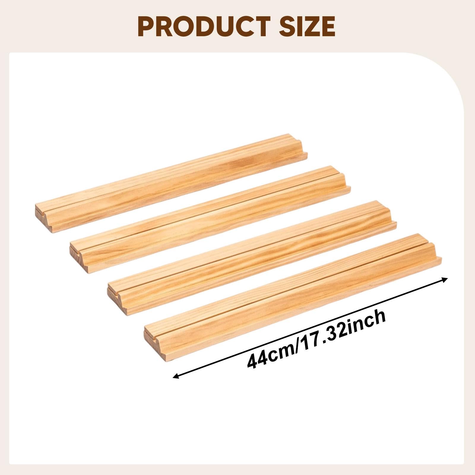 4 Soportes de Mahjong de 44 Cm, Bandejas Ligeras, Accesorios para Juegos de Mesa para Noches de Juegos, Reuniones, Fiestas Y Familias, Madera