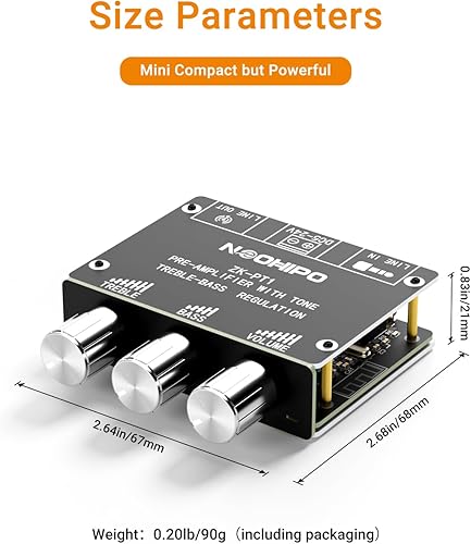 Miniatura 3 de Receptor de audio estéreo Bluetooth 5.0, placa amplificadora de 2 canales, mini amplificador de módulo digital de potencia para altavoces pasivos