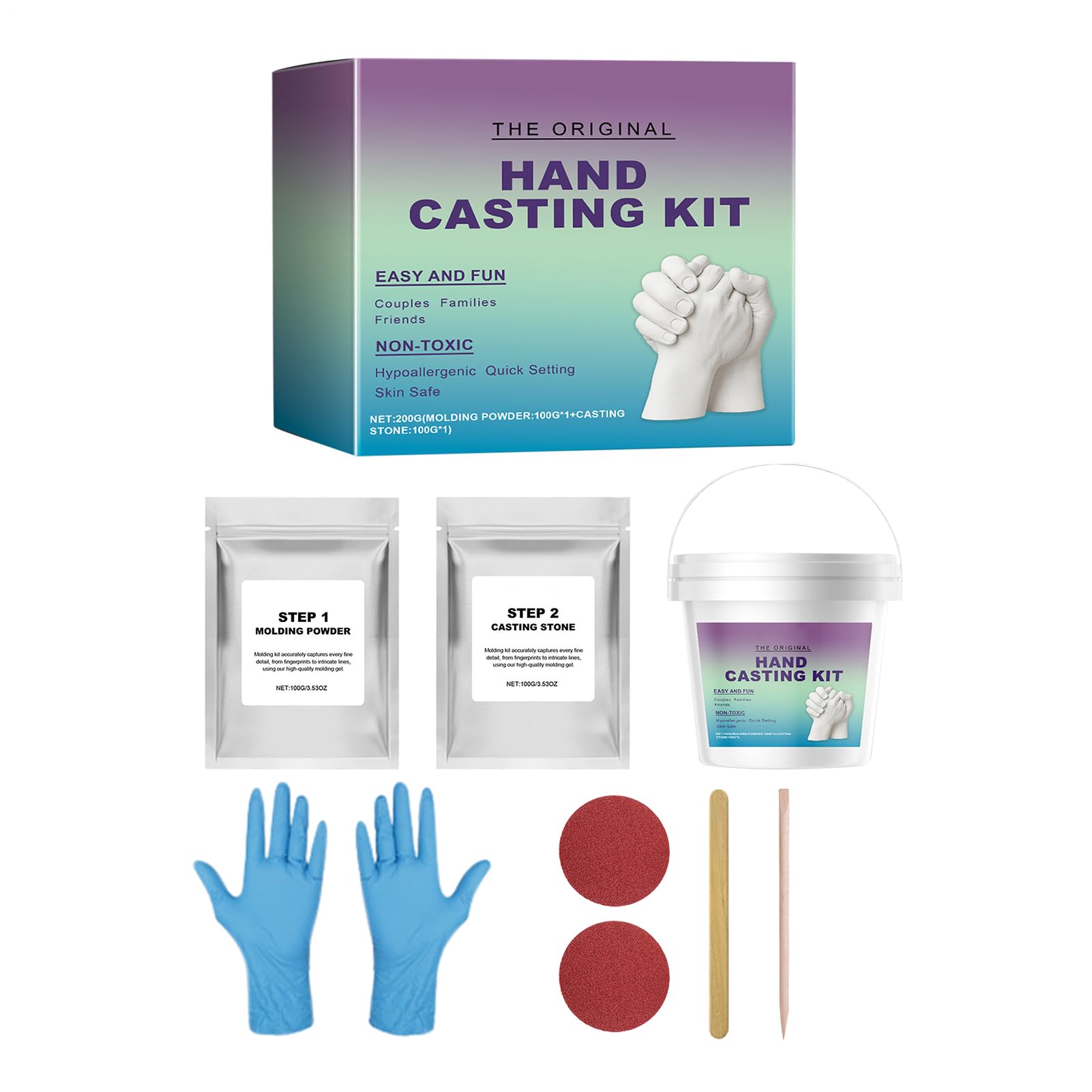 Kit de moulage de main pour mariage et bricolage de couple