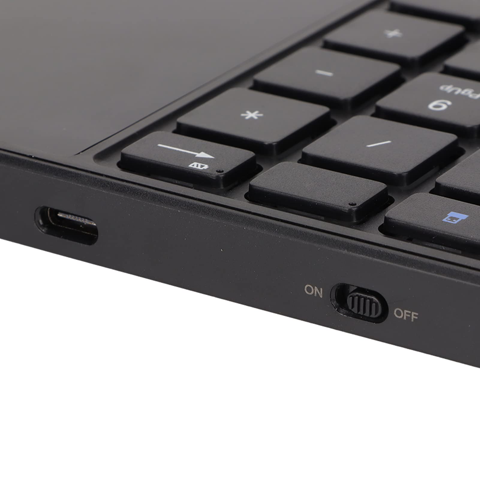 Teclado Numérico con Panel Táctil, 2.4G Inalámbrico BT Teclado Numérico de Modo Dual, 22 Teclas Portátil Mini Contabilidad Financiera Teclado Numérico Recargable, para Computadora (Negro)