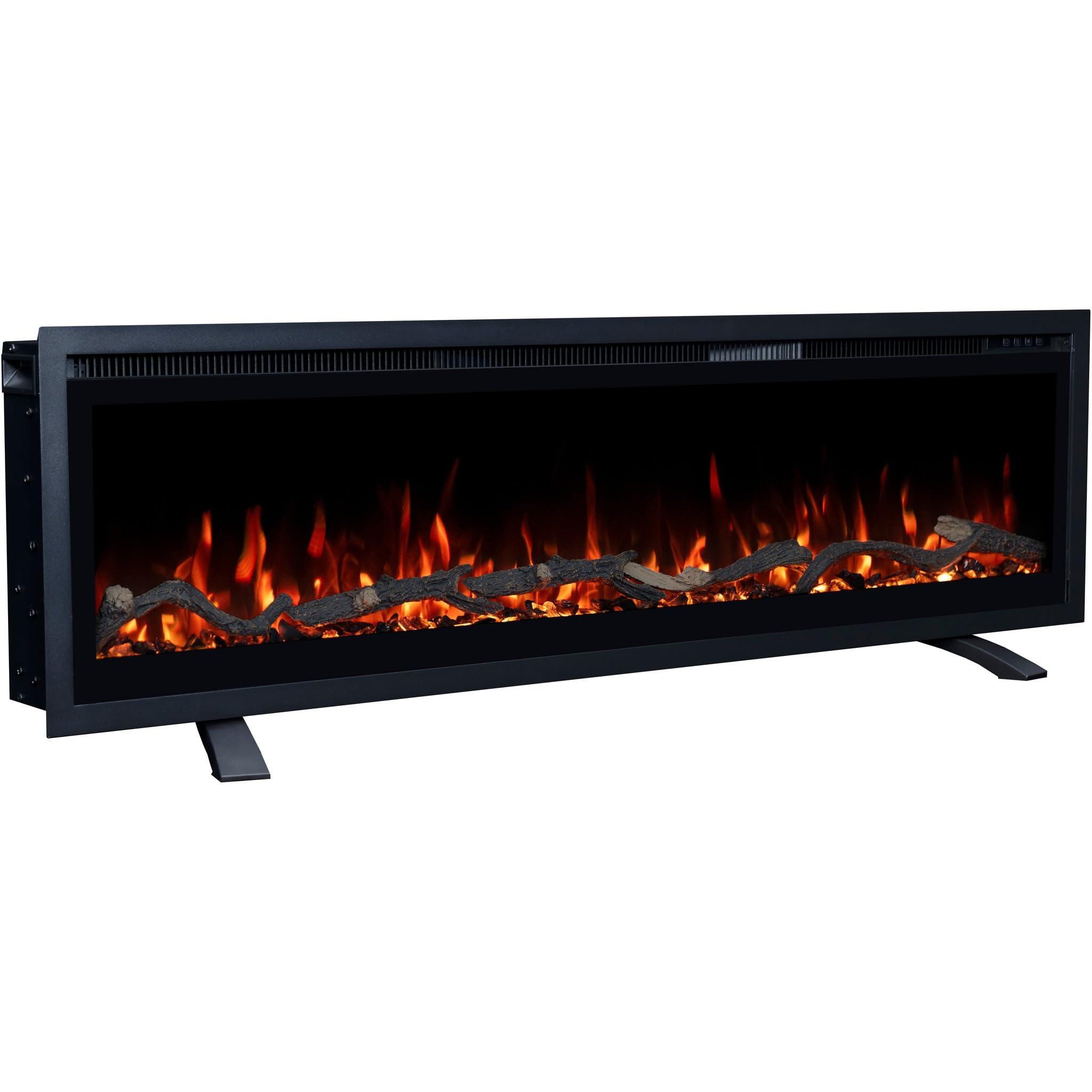 Regal 106 - Chimenea eléctrica de pared de alta calidad, 106 x 35 x 12 cm, chimenea LED con calefacción 900/1800 W