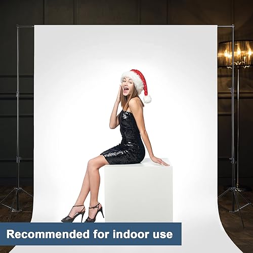 Miniatura 6 de Soporte para telón de fondo fotográfico, kit de soporte de fondo de 6.5 x 10 pies con 4 barras transversales, 4 abrazaderas de resorte, 4 clips para