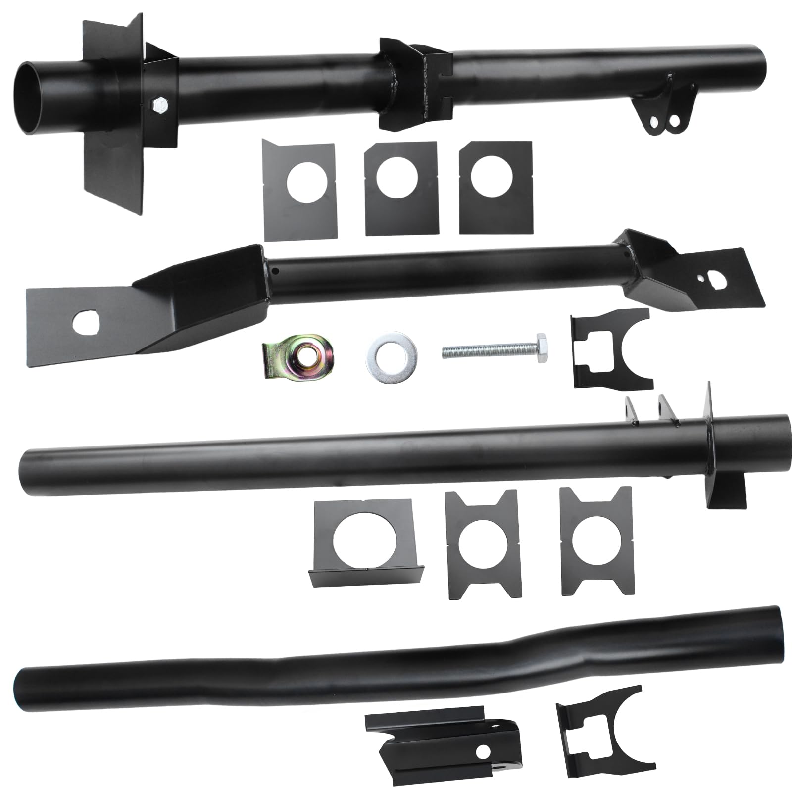 4PCS Front and Rear Fuel Tank Support Crossmember, Rear Upper Shock Mount Crossmember, Rear Spare Tire Support Crossmember Kit for 1999-2006 Chevy Silverado GMC Sierra 1500 2500