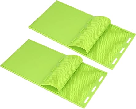2Pcs Beeswax Press Sheet, Silicone Beehive Basis Press Sheet - Honeycomb Sheets Making - Beehive Wax Press - Beekeeping Supplies, Green
