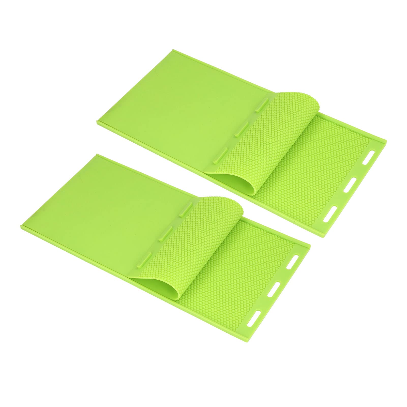 Luqeeg 2Pcs Beeswax Press Sheet , Silicone Beehive Basis Press Sheet - Honeycomb Sheets Making - Beehive Wax Press - Beekeeping Supplies, Green