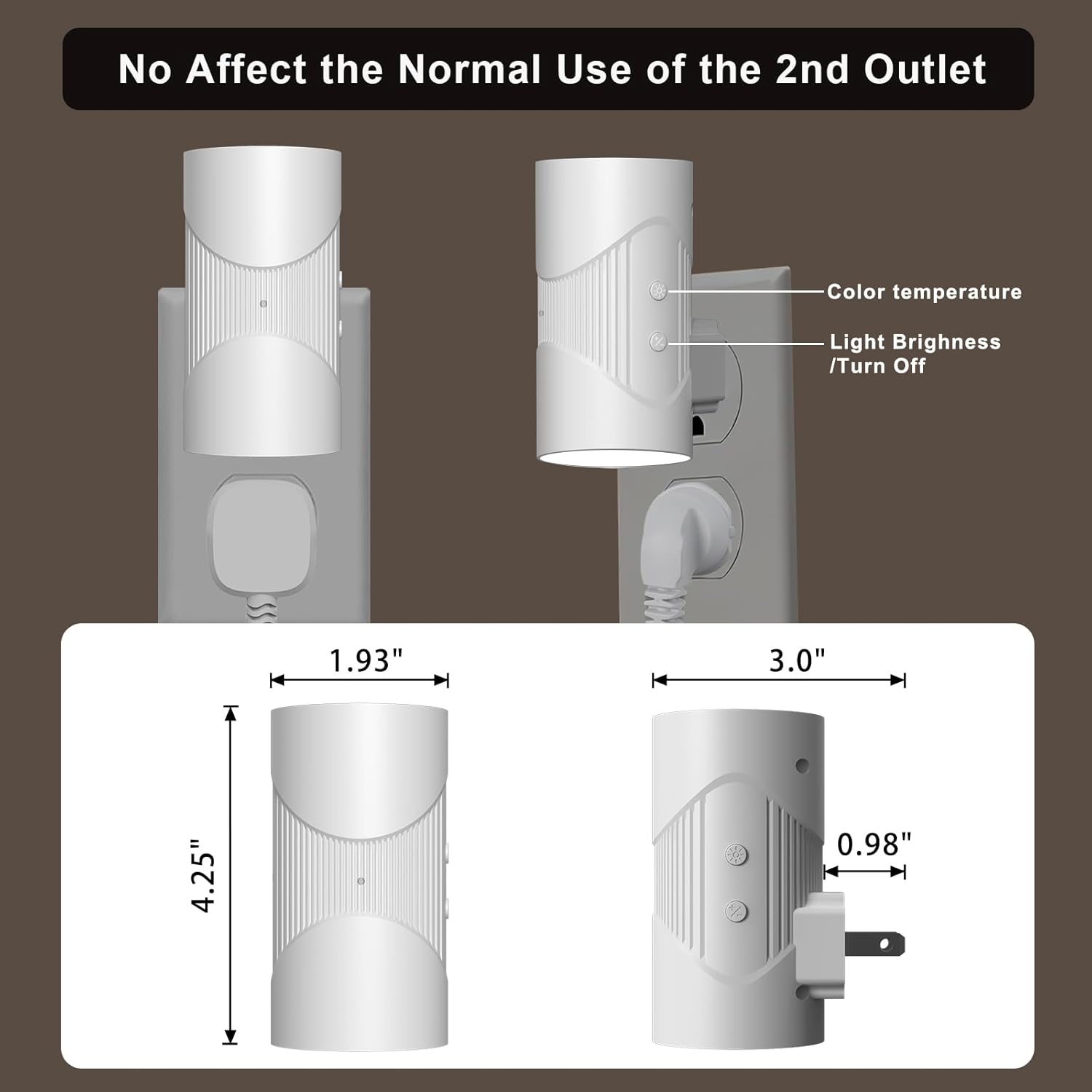 LED Motion Sensor Night Light Plug in, Dimmable LED Night Light with Dusk to Dawn Light Sensor, Soft White 3000K, Auto On/Off Nightlight (Light Sensor Night Light)