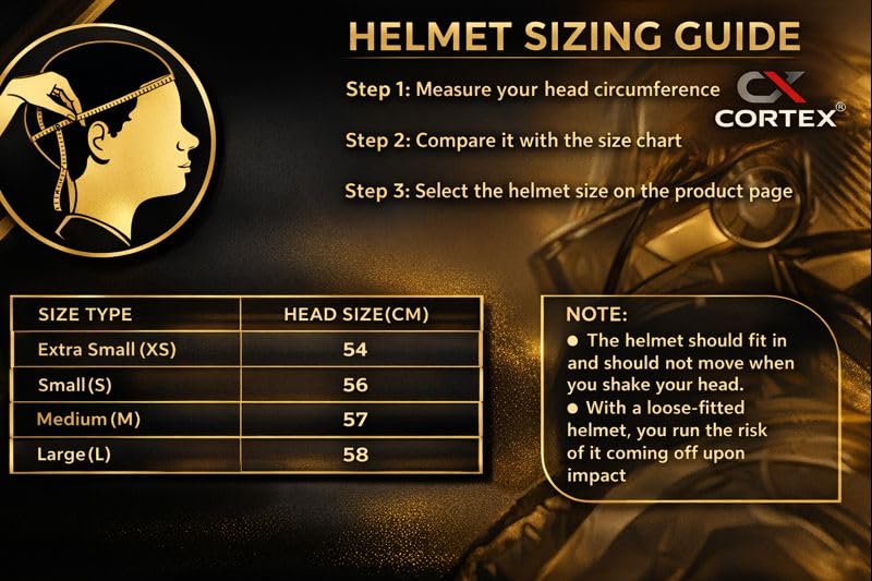 Image of Cortex Tusker Half Face Helmet Glossy Finish with Scratch Resistant Curved Polycarbonate Visor, Hard ABS Shell Helmet for Men and Women | Clear Visor, Lightweight